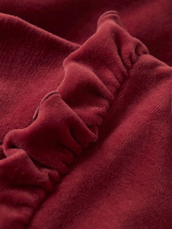 Stramplerkleid rot Samt