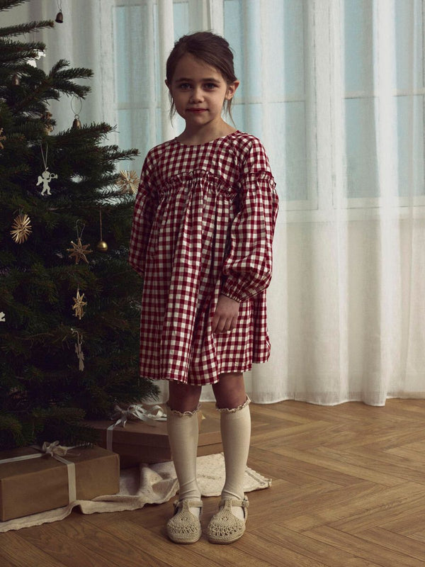 Bio- Baumwollkleid kariert