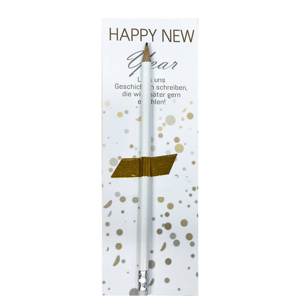 Happy New Year Geschenkidee mit Bleistift