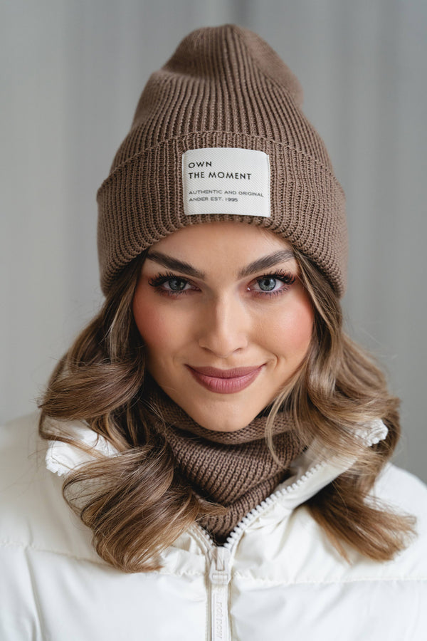 Ander - Neues Brigid 100% Merinowolle-Set! Mütze + Snood, hergestellt in PL