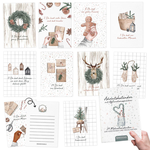 Papierdrachen - Karten Adventskalender - Achtsamkeit