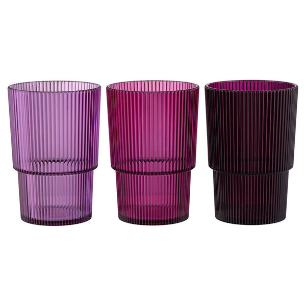Stylischer Becher, Set 3tlg. lila