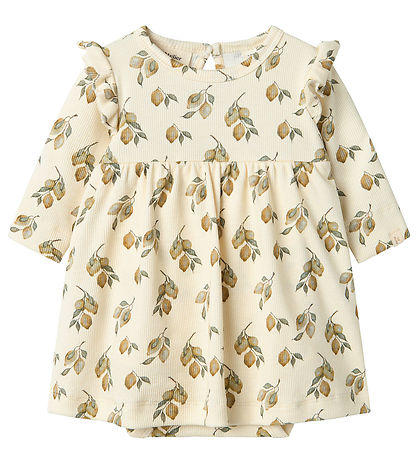 Lil Atelier Bodykleid Lemon - Natürlich Glückskind