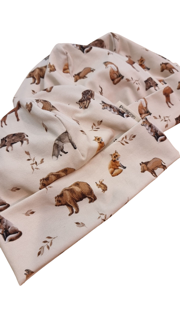 Kinderbeanie Waldtiere